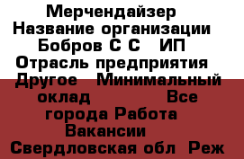 Мерчендайзер › Название организации ­ Бобров С.С., ИП › Отрасль предприятия ­ Другое › Минимальный оклад ­ 17 000 - Все города Работа » Вакансии   . Свердловская обл.,Реж г.